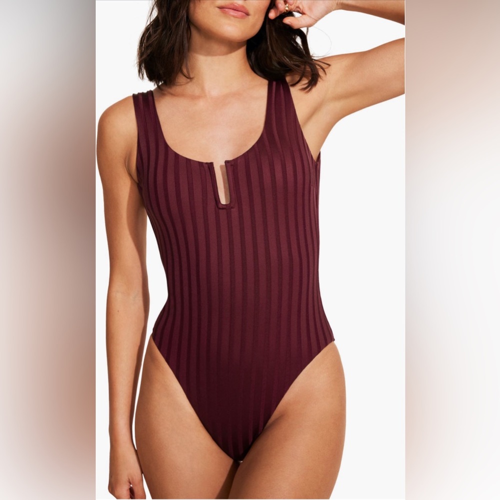 Vitamin A Ursula U-Wire Rib One-Piece Swimsuit, Medium, $180